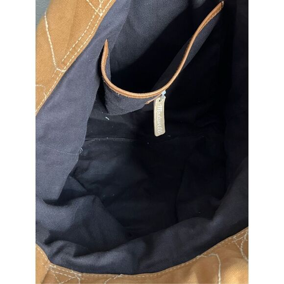 New Madewell the canvas transport tote quilted edition tan - Picture 7 of 7